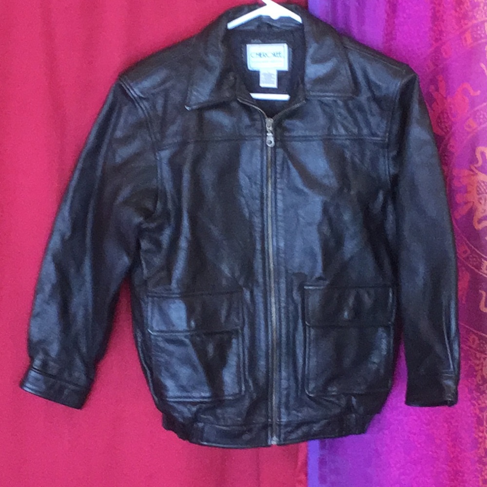 Cherokee black leather jacket